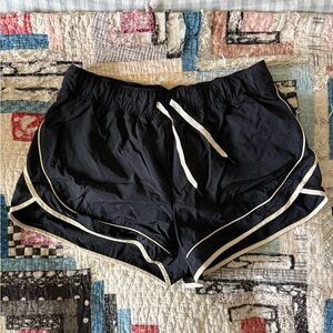 Old Navy Black Athletic Shorts with White Trim